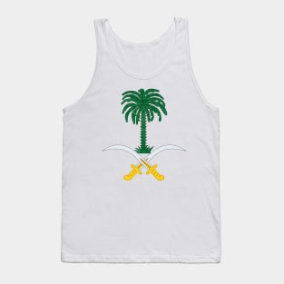 Saudi Arabia Faded Style Flag Design Tank Top